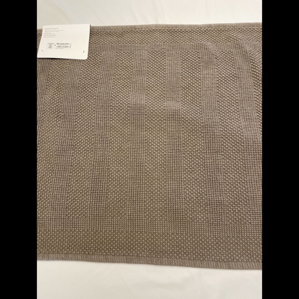NWT Hotel Collection  [SZ 22 x 36 ] Woven Stripe Bath Mat in Pearl Grey‎ - Picture 4 of 12